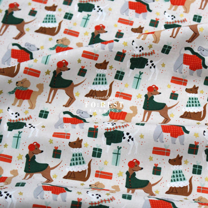 cotton - Dapper Dogs fabric - FO:REST Fabric 布恩堂Liberty fabrictana lawnjapanese fabricykk zipper