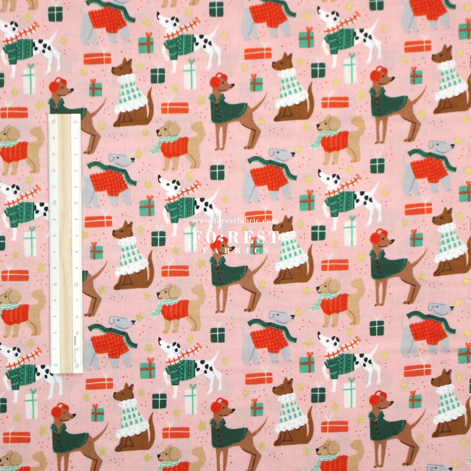 cotton - Dapper Dogs fabric - FO:REST Fabric 布恩堂Liberty fabrictana lawnjapanese fabricykk zipper