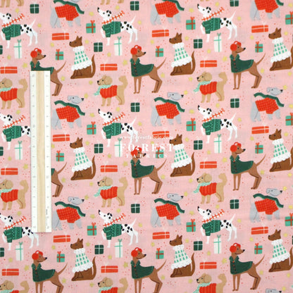 cotton - Dapper Dogs fabric - FO:REST Fabric 布恩堂Liberty fabrictana lawnjapanese fabricykk zipper