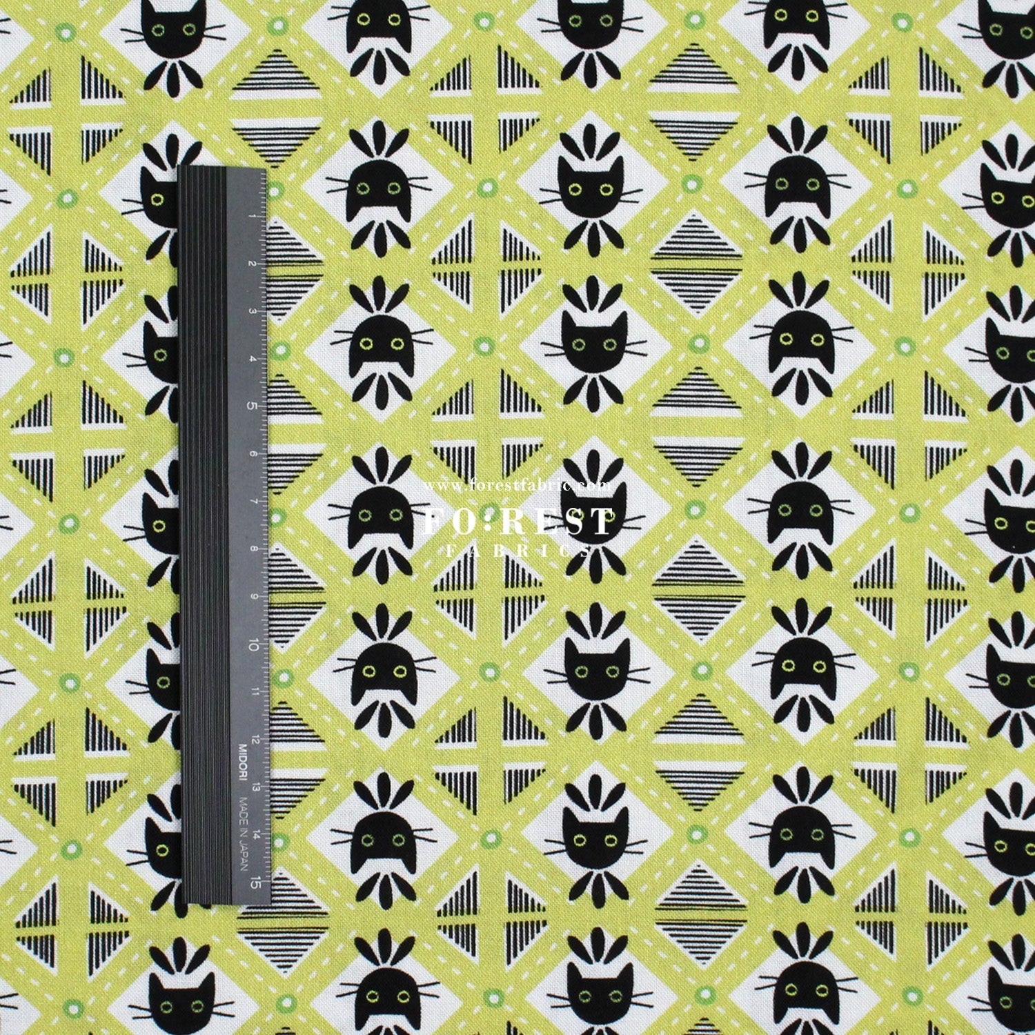 cotton - Diamond Cats fabric - FO:REST Fabric 布恩堂Liberty fabrictana lawnjapanese fabricykk zipper