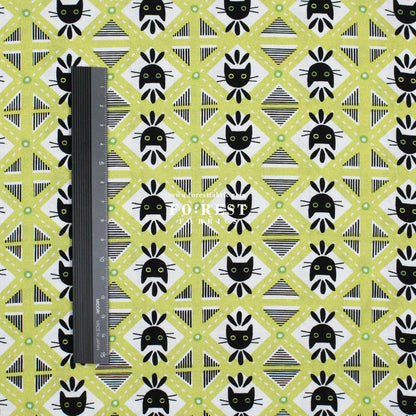 cotton - Diamond Cats fabric - FO:REST Fabric 布恩堂Liberty fabrictana lawnjapanese fabricykk zipper