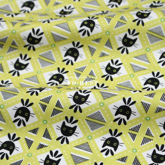 cotton - Diamond Cats fabric - FO:REST Fabric 布恩堂Liberty fabrictana lawnjapanese fabricykk zipper