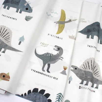 cotton - Dinosaurs PANEL fabric - FO:REST Fabric 布恩堂Liberty fabrictana lawnjapanese fabricykk zipper