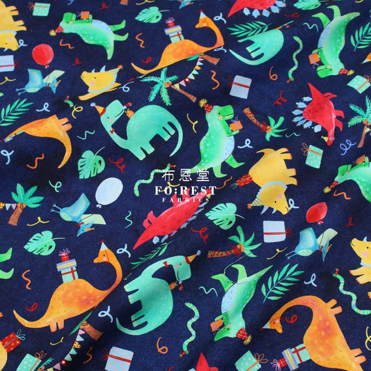 cotton - Dinosaurs Party fabric - FO:REST Fabric 布恩堂Liberty fabrictana lawnjapanese fabricykk zipper