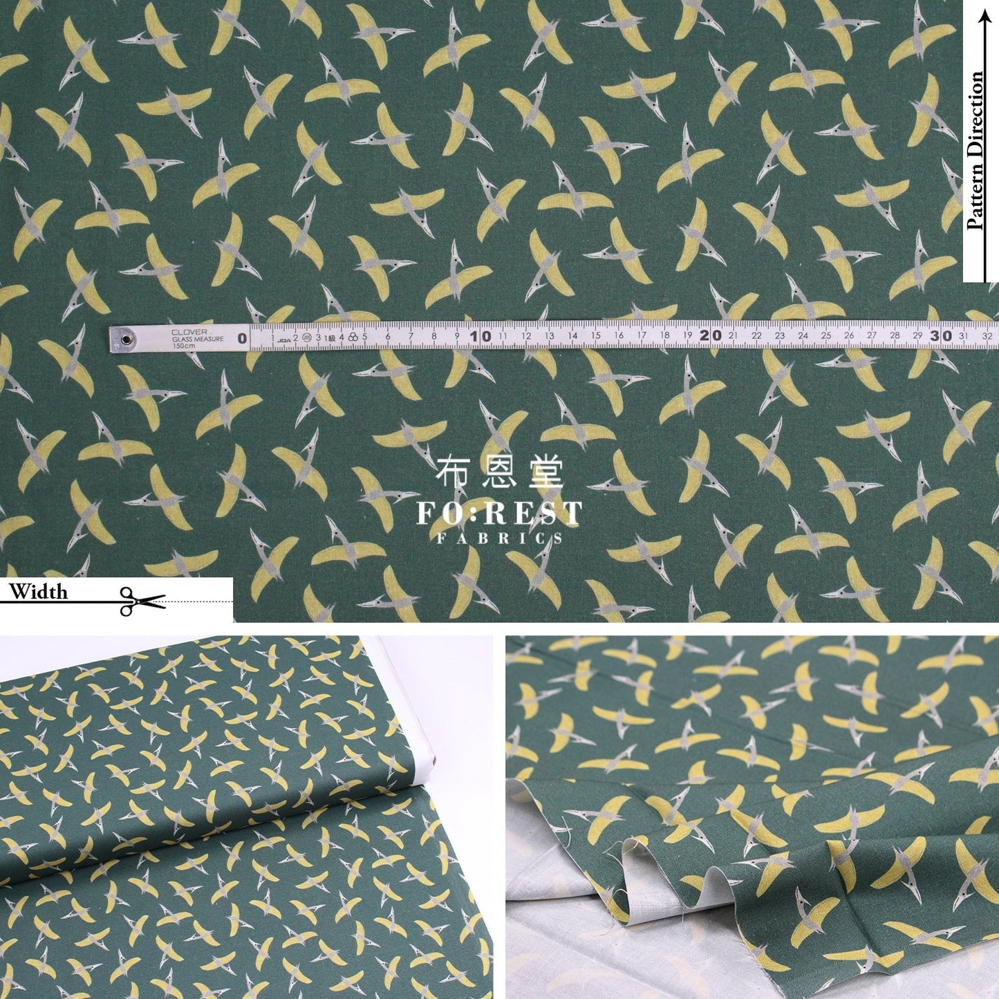 cotton - Dinosaurs Pterosaurs fabric - FO:REST Fabric 布恩堂Liberty fabrictana lawnjapanese fabricykk zipper