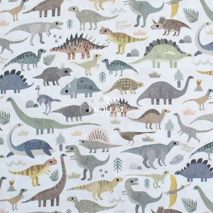 cotton - Dinosaurs STOMP fabric - FO:REST Fabric 布恩堂Liberty fabrictana lawnjapanese fabricykk zipper