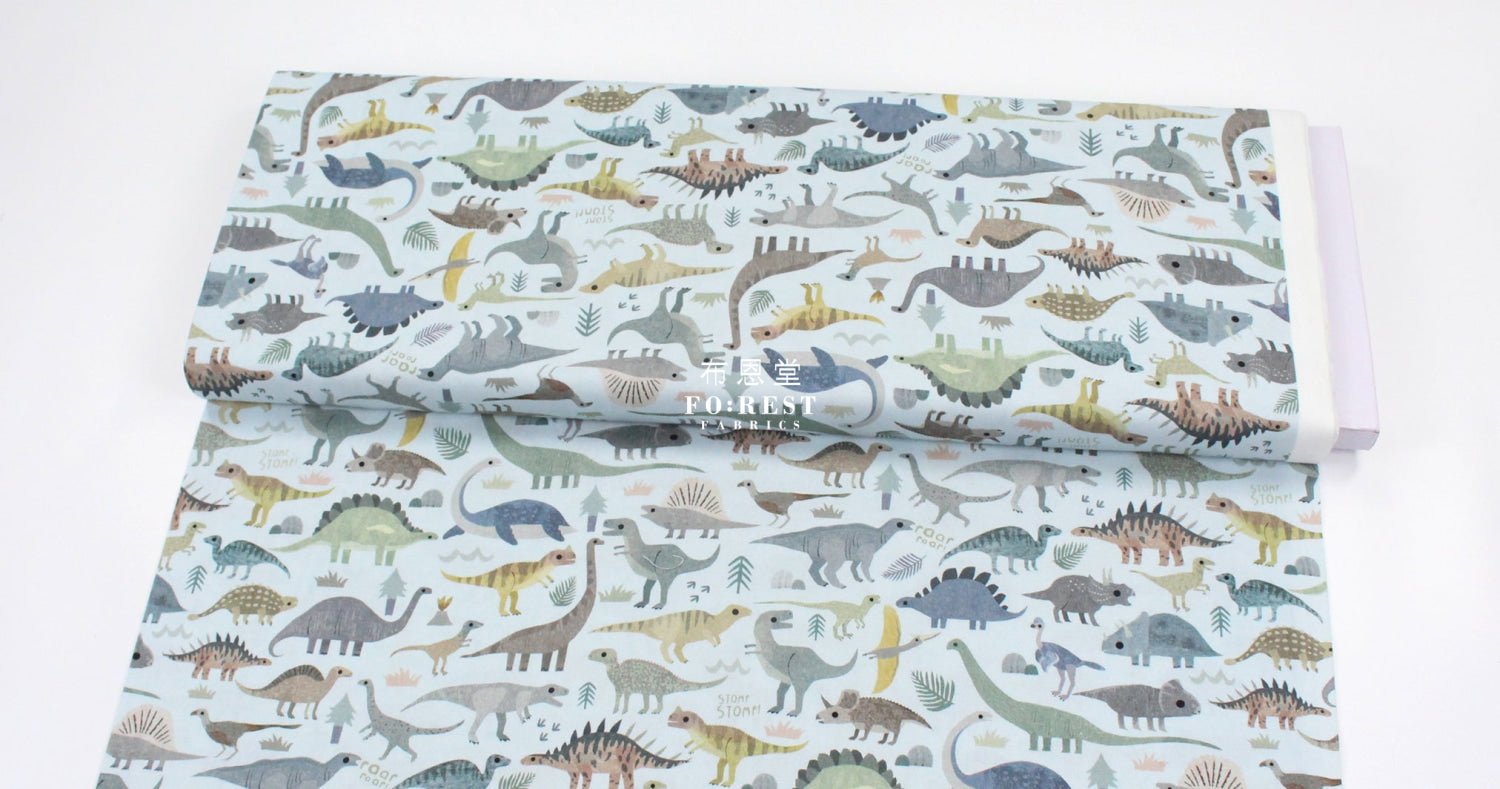 cotton - Dinosaurs STOMP fabric - FO:REST Fabric 布恩堂Liberty fabrictana lawnjapanese fabricykk zipper