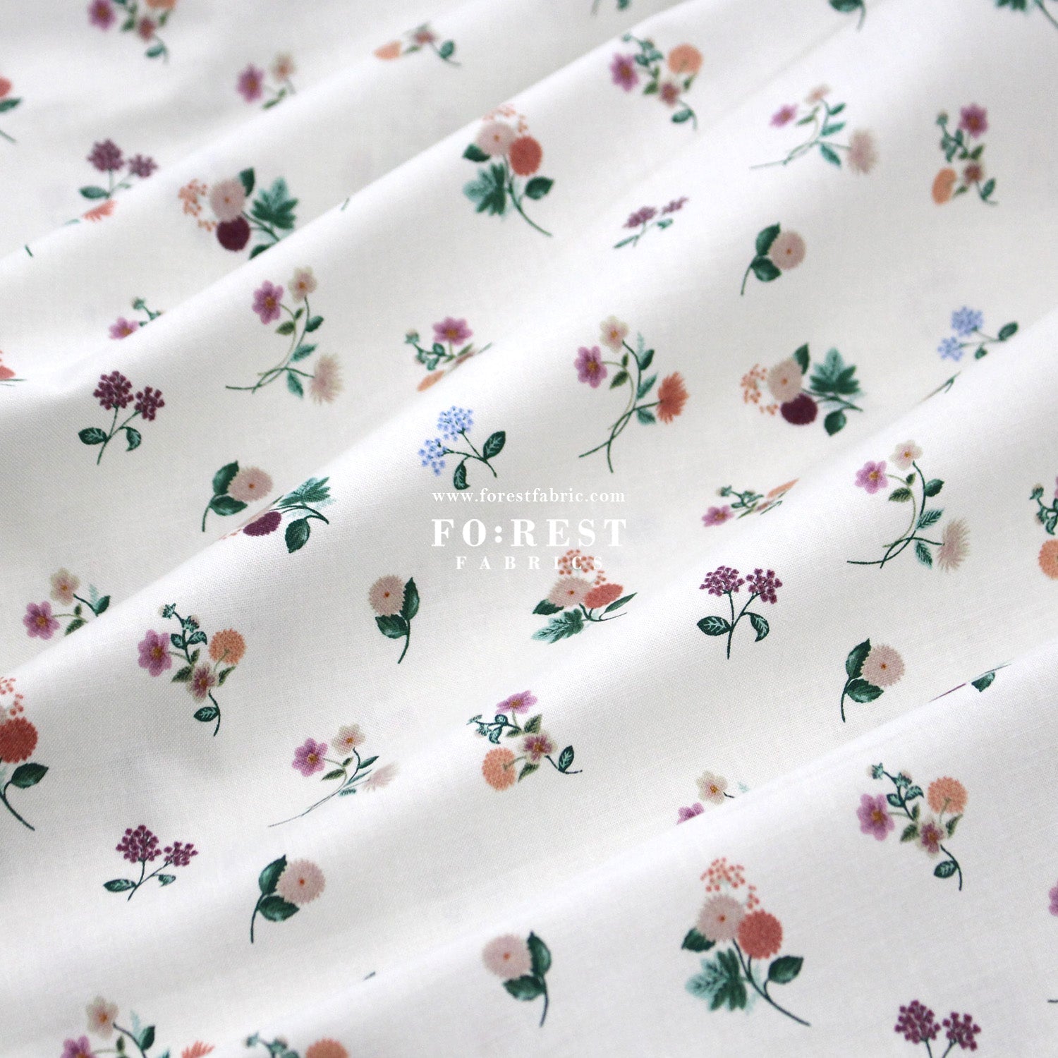 cotton - Ditsy Dahlia fabric - FO:REST Fabric 布恩堂Liberty fabrictana lawnjapanese fabricykk zipper