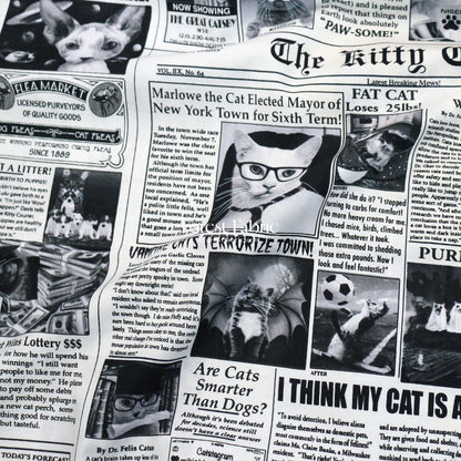 cotton - Dogs Mugshots Cats Newspaper fabric - FO:REST Fabric 布恩堂Liberty fabrictana lawnjapanese fabricykk zipper