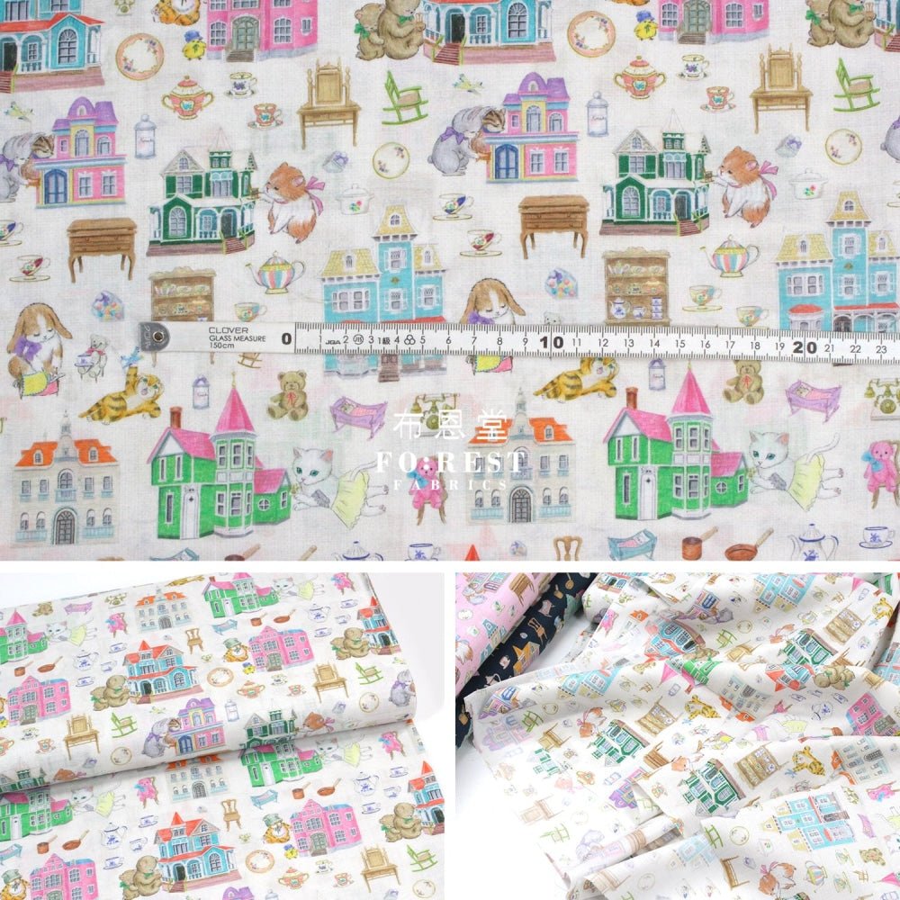 cotton - doll house fabric Milky - FO:REST Fabric 布恩堂Liberty fabrictana lawnjapanese fabricykk zipper