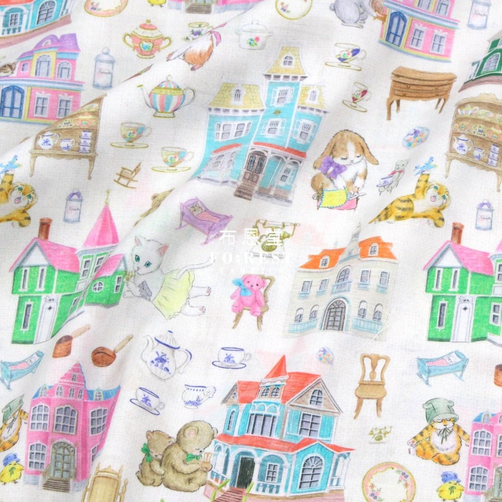 cotton - doll house fabric Milky - FO:REST Fabric 布恩堂Liberty fabrictana lawnjapanese fabricykk zipper