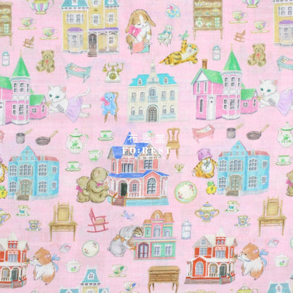 Cotton - Doll House Fabric Pink Lawn