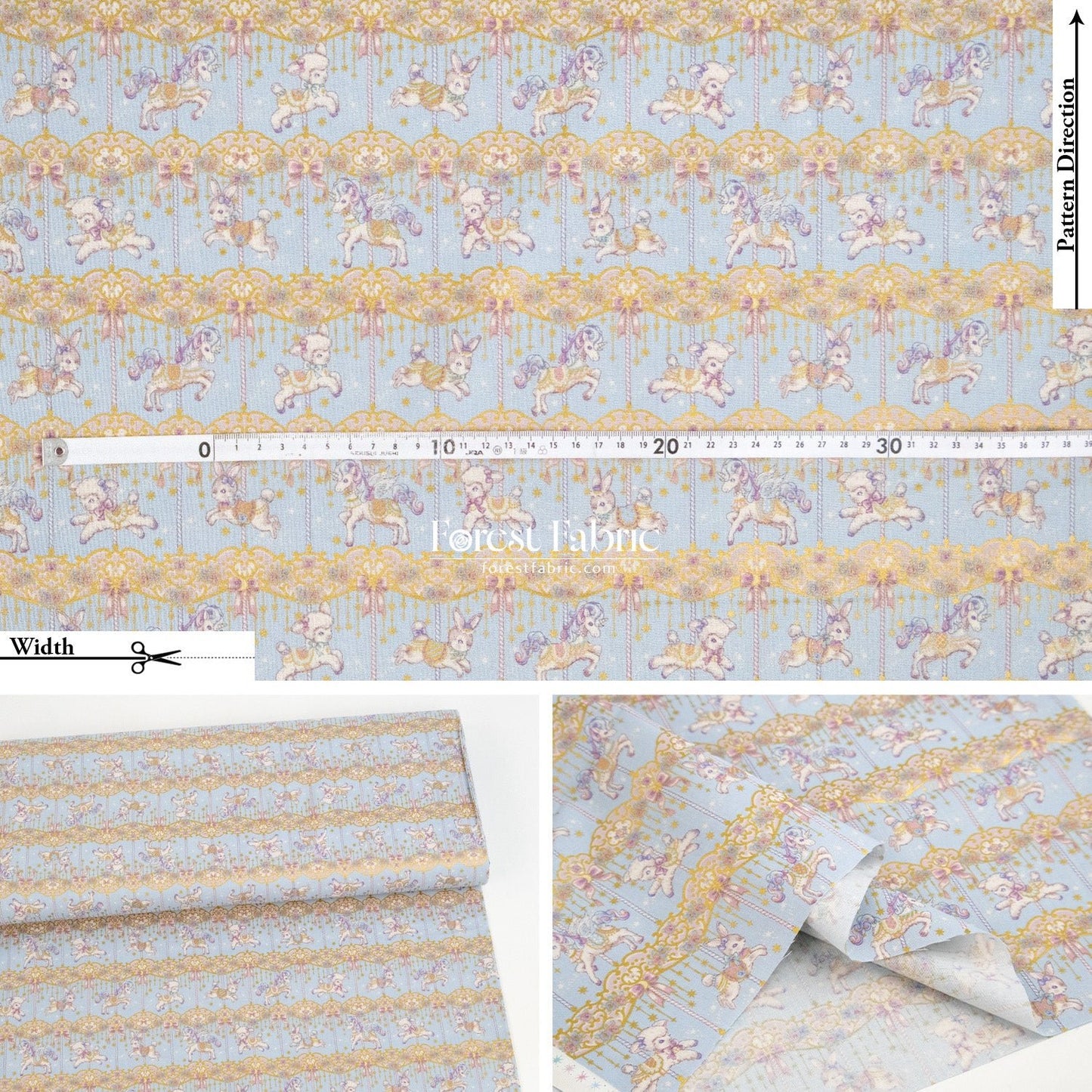 cotton - Dream Carousel fabric - FO:REST Fabric 布恩堂Liberty fabrictana lawnjapanese fabricykk zipper