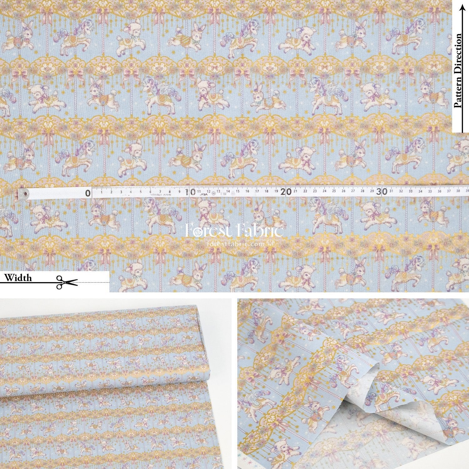 cotton - Dream Carousel fabric - FO:REST Fabric 布恩堂Liberty fabrictana lawnjapanese fabricykk zipper