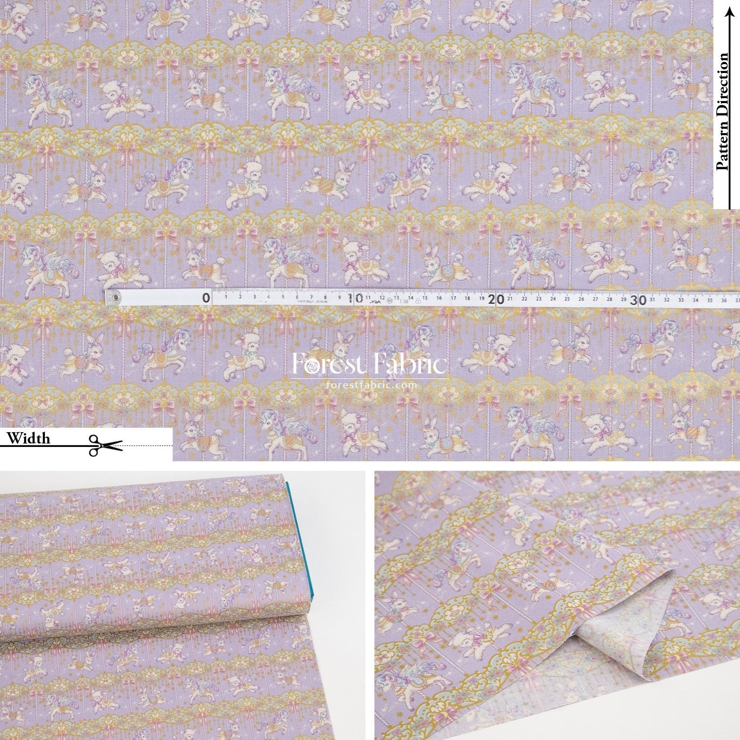 cotton - Dream Carousel fabric - FO:REST Fabric 布恩堂Liberty fabrictana lawnjapanese fabricykk zipper