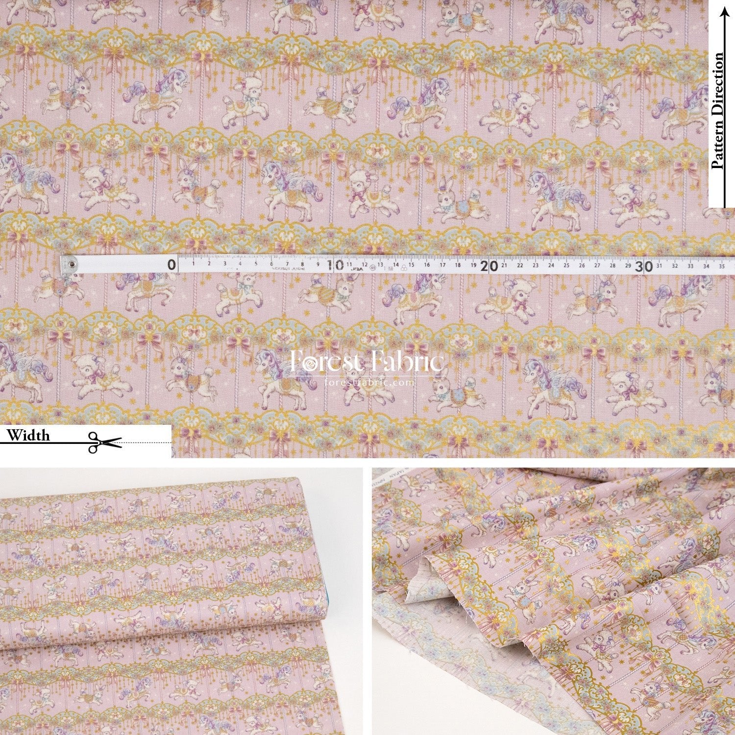 cotton - Dream Carousel fabric - FO:REST Fabric 布恩堂Liberty fabrictana lawnjapanese fabricykk zipper