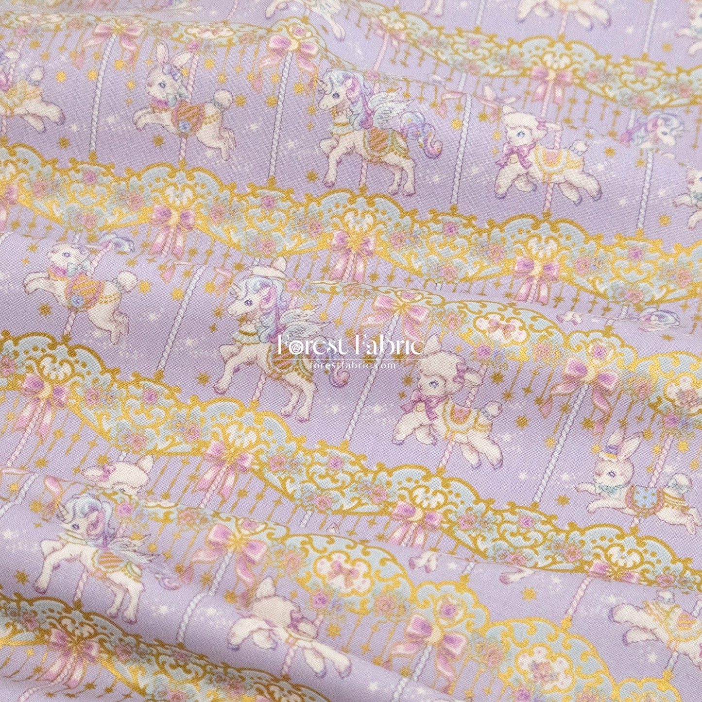 cotton - Dream Carousel fabric - FO:REST Fabric 布恩堂Liberty fabrictana lawnjapanese fabricykk zipper