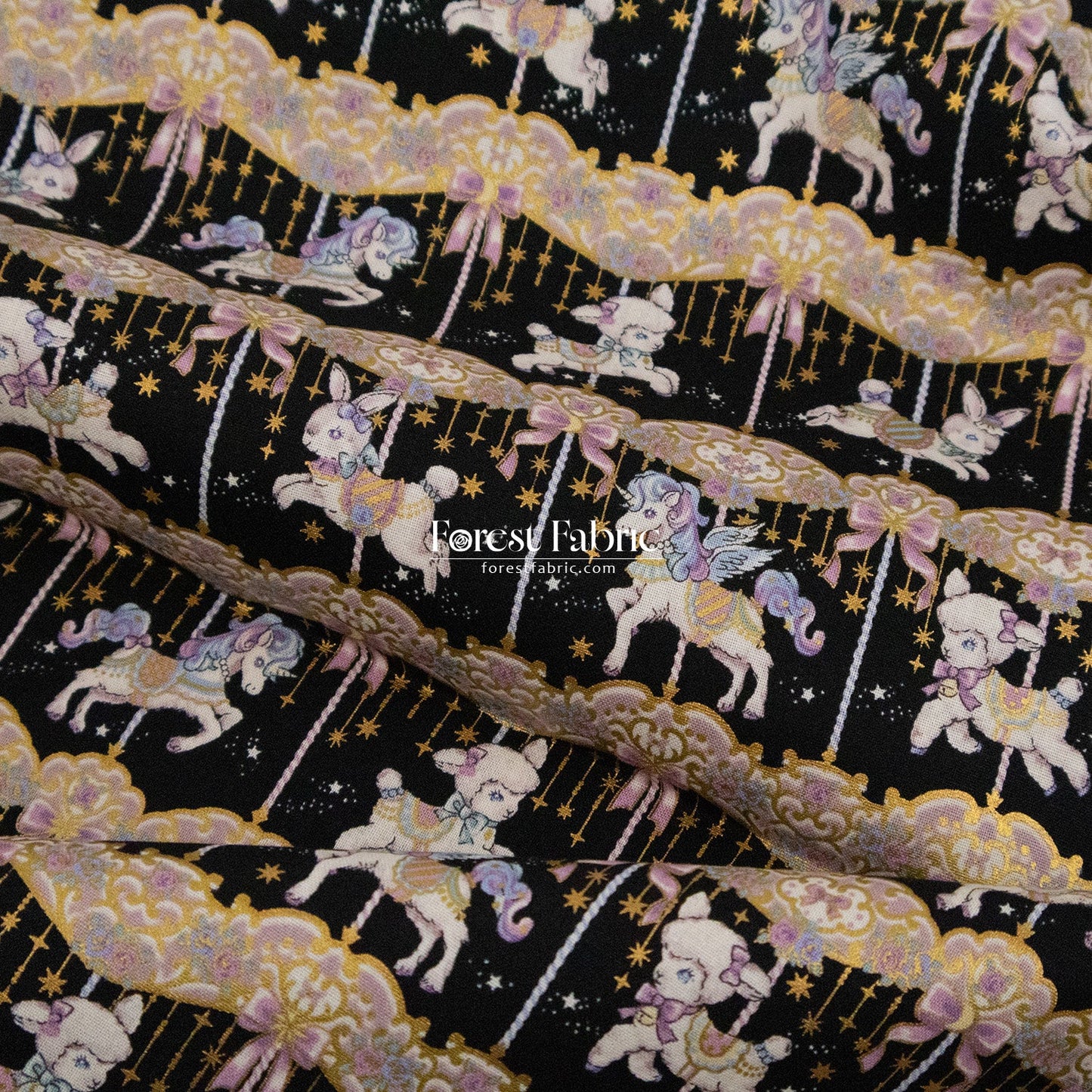 cotton - Dream Carousel fabric - FO:REST Fabric 布恩堂Liberty fabrictana lawnjapanese fabricykk zipper