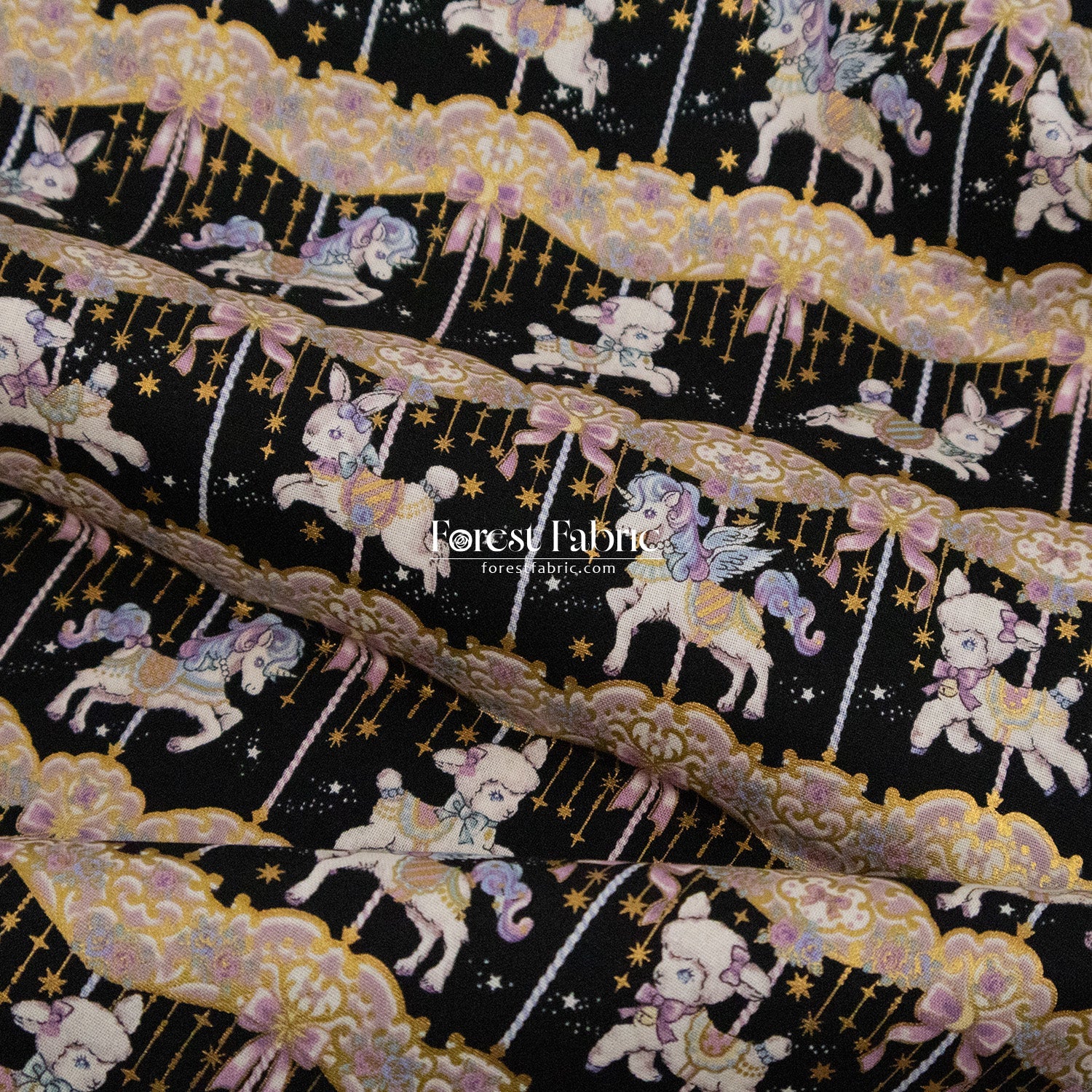 cotton - Dream Carousel fabric - FO:REST Fabric 布恩堂Liberty fabrictana lawnjapanese fabricykk zipper