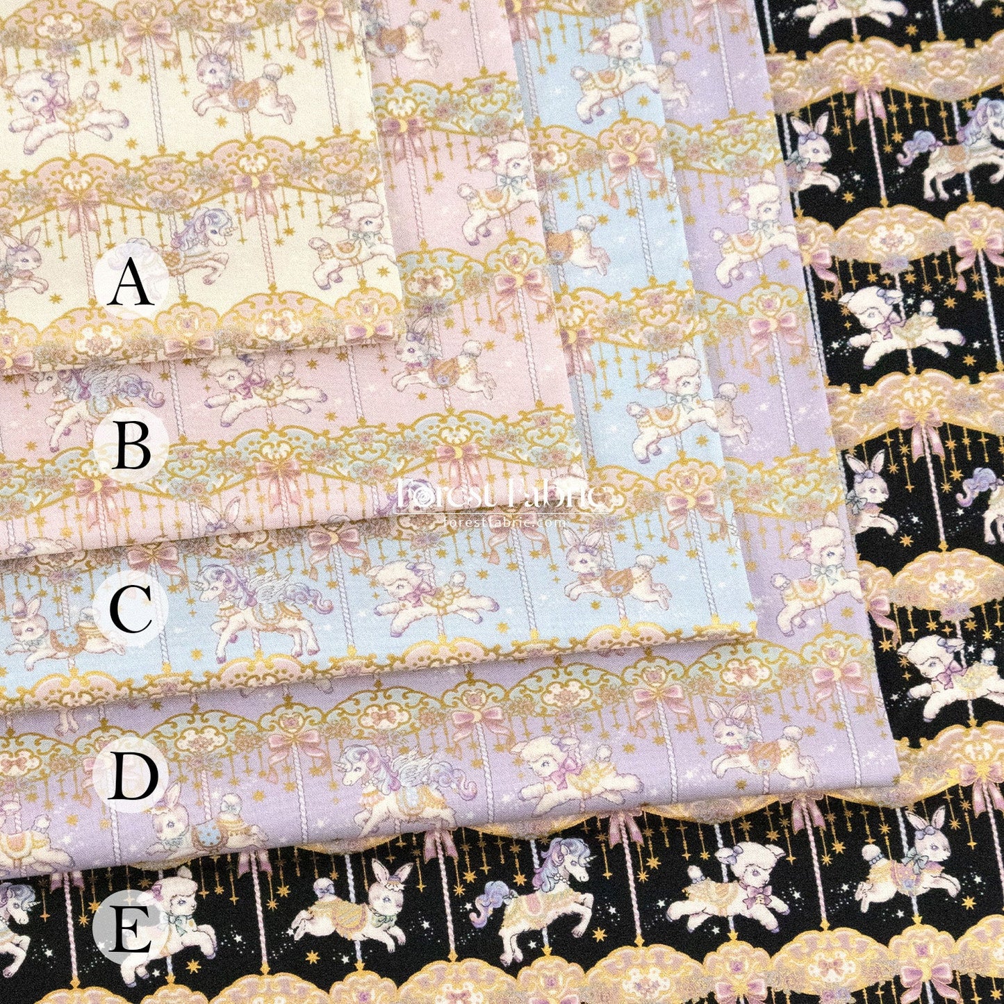 cotton - Dream Carousel fabric - FO:REST Fabric 布恩堂Liberty fabrictana lawnjapanese fabricykk zipper