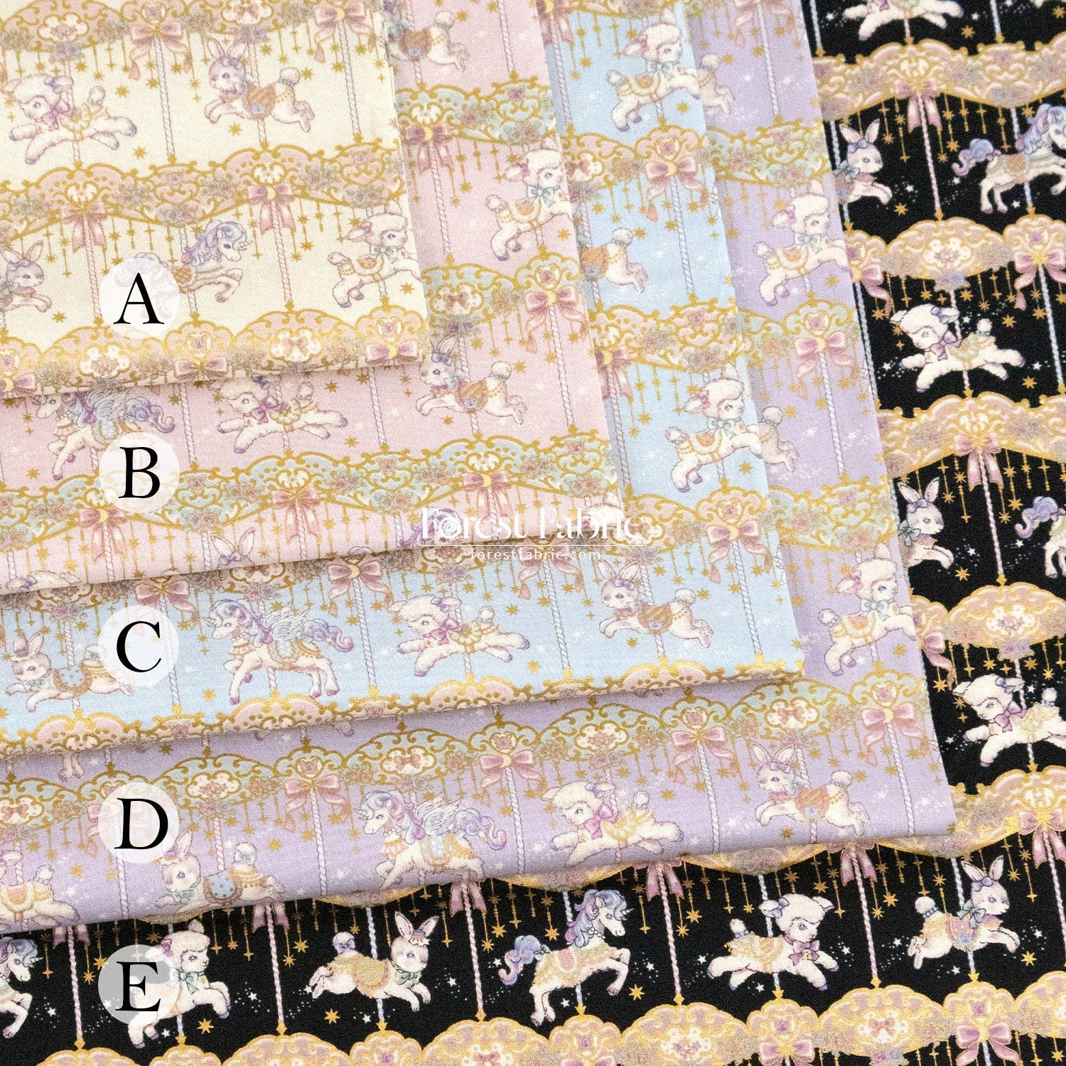 cotton - Dream Carousel fabric - FO:REST Fabric 布恩堂Liberty fabrictana lawnjapanese fabricykk zipper