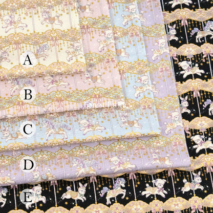 cotton - Dream Carousel fabric - FO:REST Fabric 布恩堂Liberty fabrictana lawnjapanese fabricykk zipper