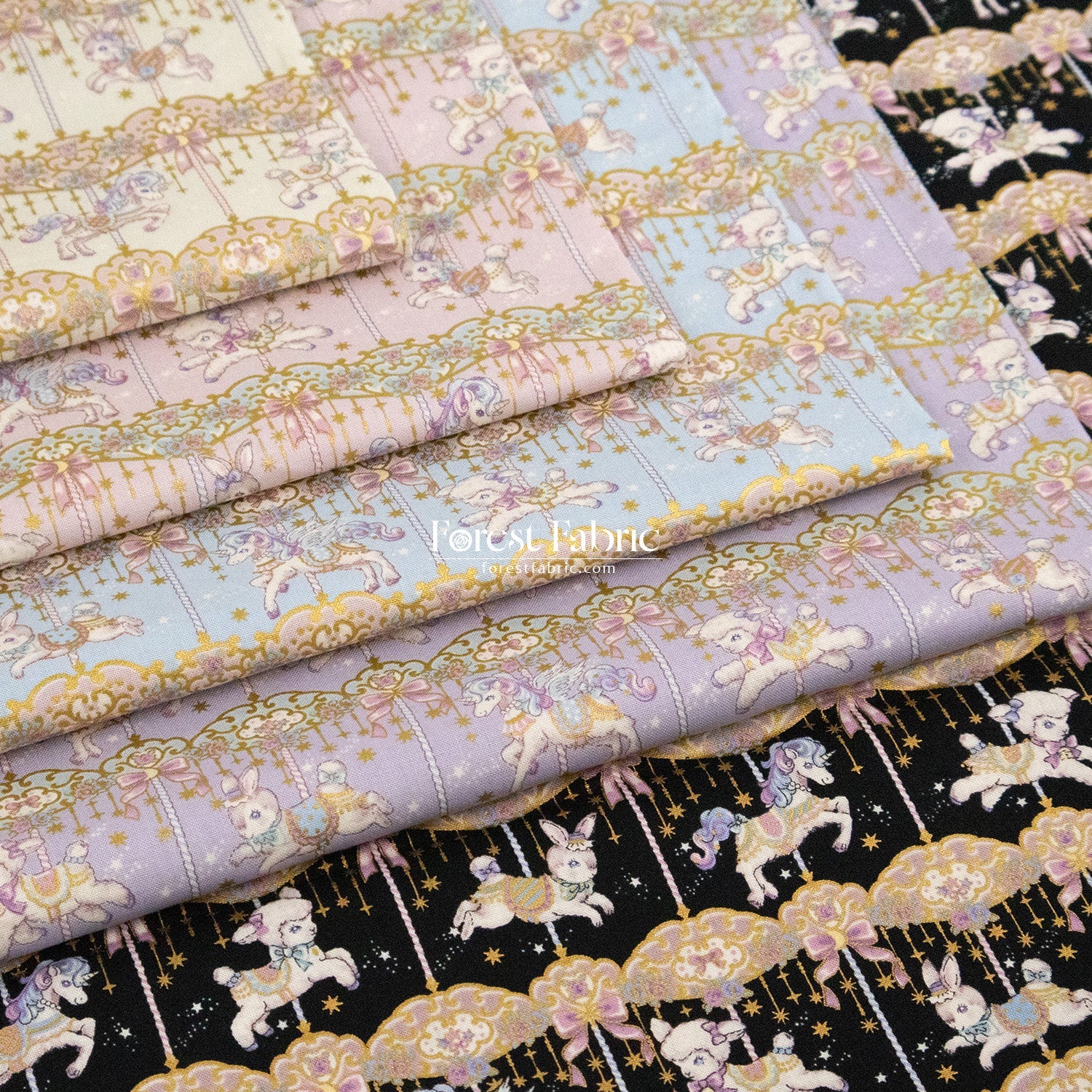 cotton - Dream Carousel fabric - FO:REST Fabric 布恩堂Liberty fabrictana lawnjapanese fabricykk zipper