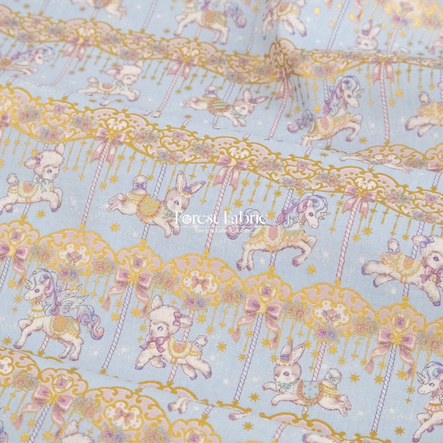 cotton - Dream Carousel fabric - FO:REST Fabric 布恩堂Liberty fabrictana lawnjapanese fabricykk zipper
