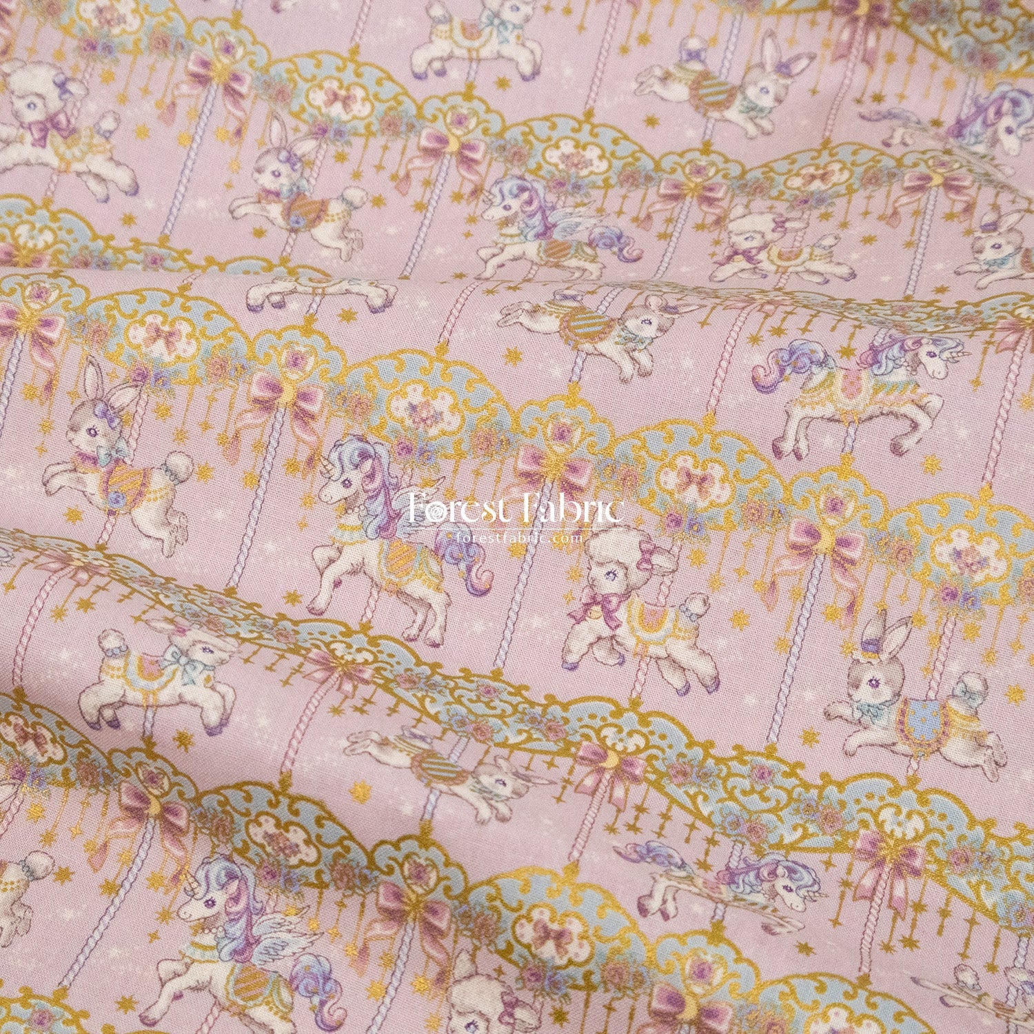 cotton - Dream Carousel fabric - FO:REST Fabric 布恩堂Liberty fabrictana lawnjapanese fabricykk zipper