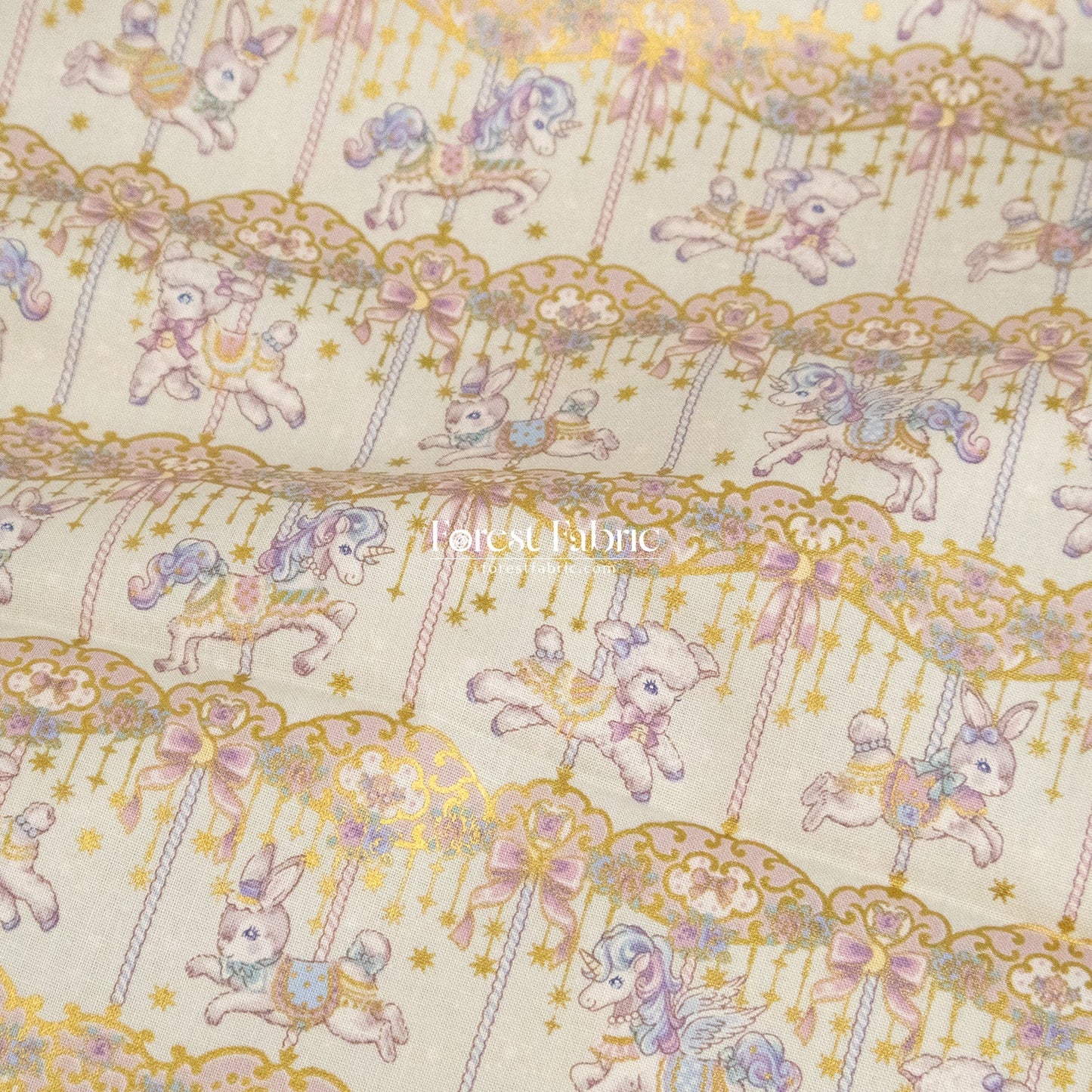 cotton - Dream Carousel fabric - FO:REST Fabric 布恩堂Liberty fabrictana lawnjapanese fabricykk zipper