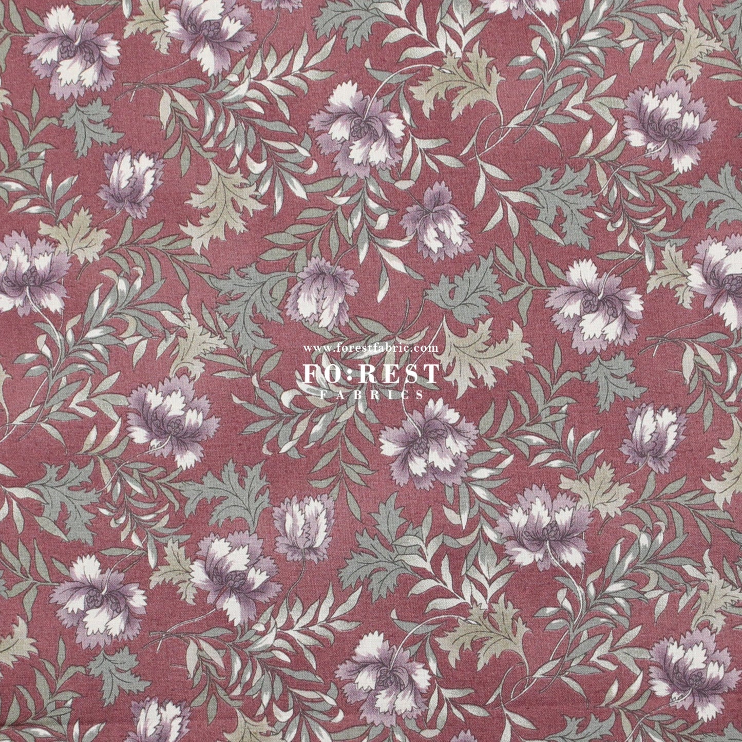 cotton - Dried Flowers fabric Mauve - FO:REST Fabric 布恩堂Liberty fabrictana lawnjapanese fabricykk zipper