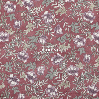 cotton - Dried Flowers fabric Mauve - FO:REST Fabric 布恩堂Liberty fabrictana lawnjapanese fabricykk zipper