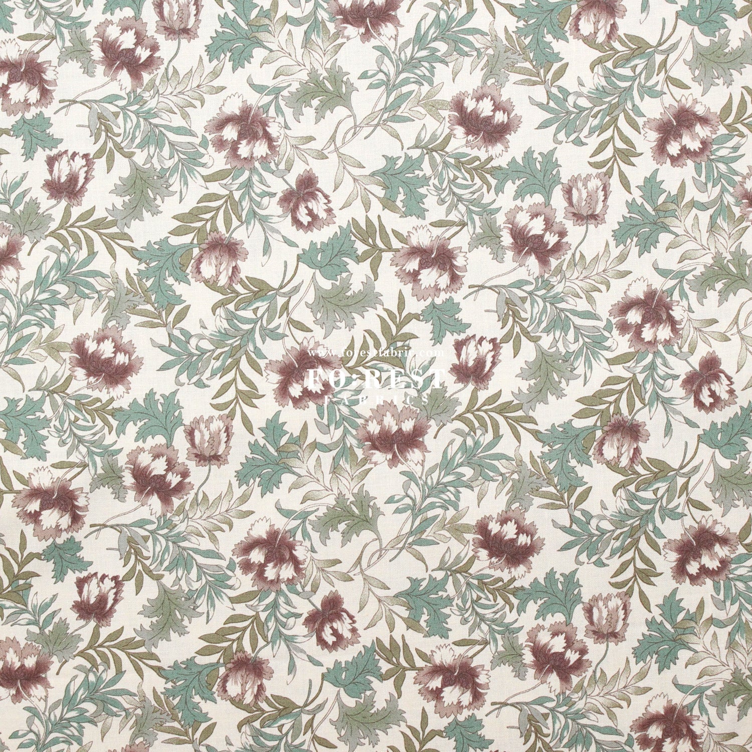 cotton - Dried Flowers fabric Natural - FO:REST Fabric 布恩堂Liberty fabrictana lawnjapanese fabricykk zipper