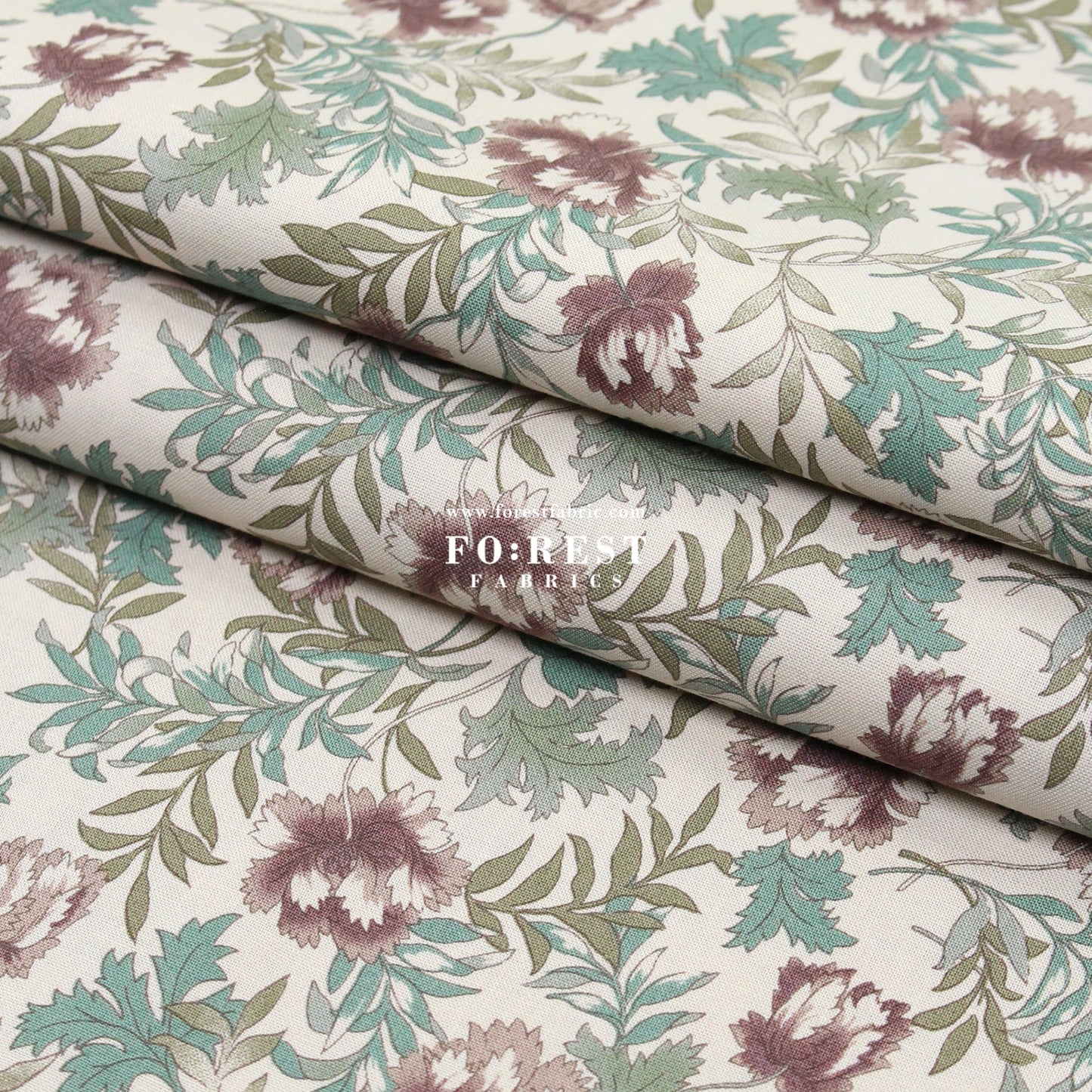 cotton - Dried Flowers fabric Natural - FO:REST Fabric 布恩堂Liberty fabrictana lawnjapanese fabricykk zipper