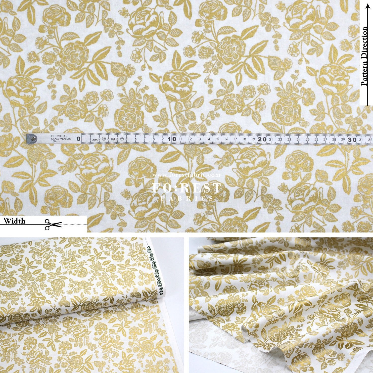 cotton - English Rose fabric - FO:REST Fabric 布恩堂Liberty fabrictana lawnjapanese fabricykk zipper