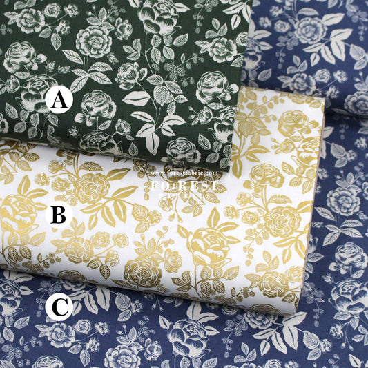 cotton - English Rose fabric - FO:REST Fabric 布恩堂Liberty fabrictana lawnjapanese fabricykk zipper
