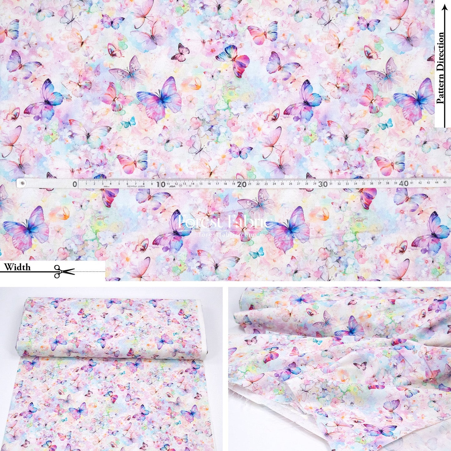 cotton - Ethereal Butterfly Dreams fabric - FO:REST Fabric 布恩堂Liberty fabrictana lawnjapanese fabricykk zipper