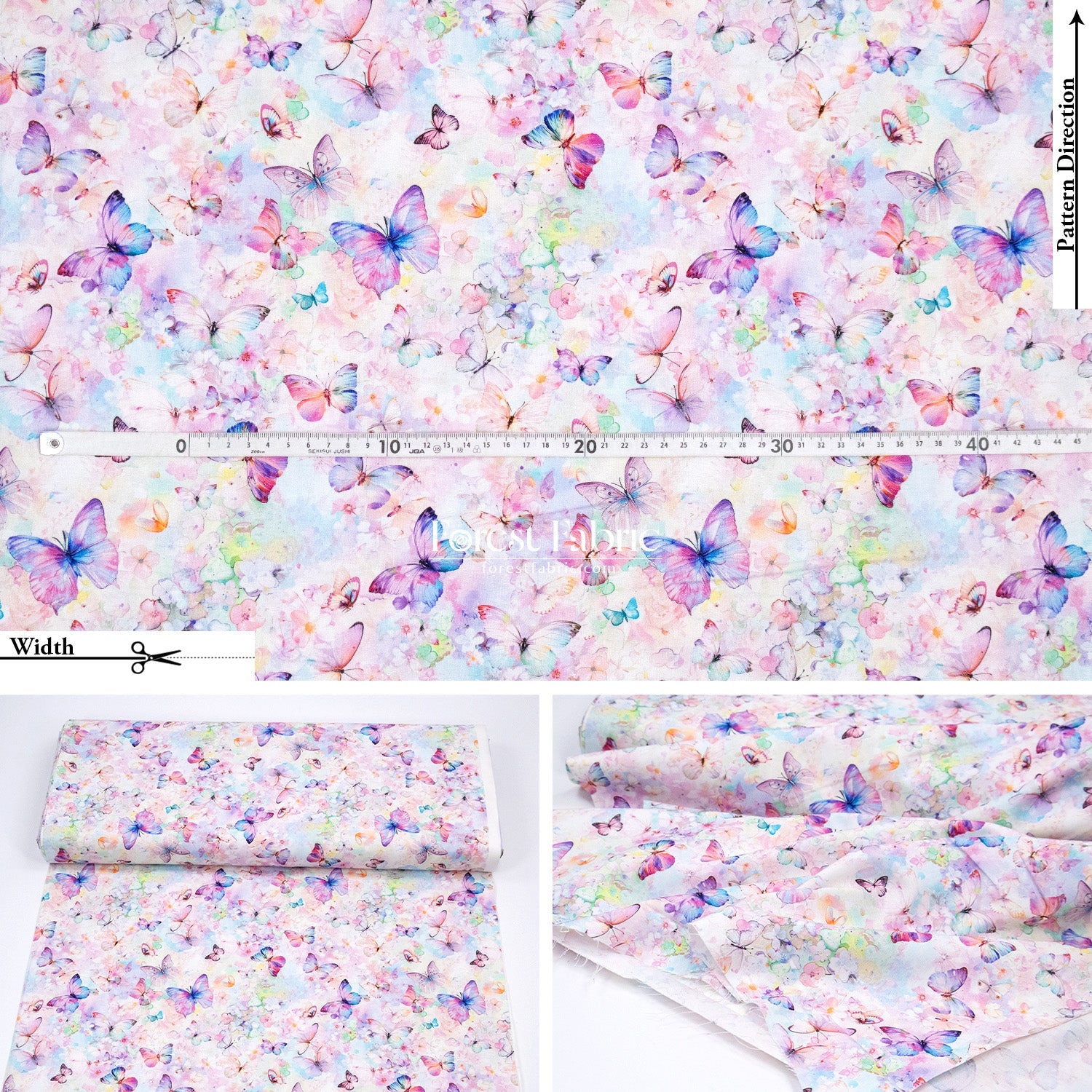 cotton - Ethereal Butterfly Dreams fabric - FO:REST Fabric 布恩堂Liberty fabrictana lawnjapanese fabricykk zipper
