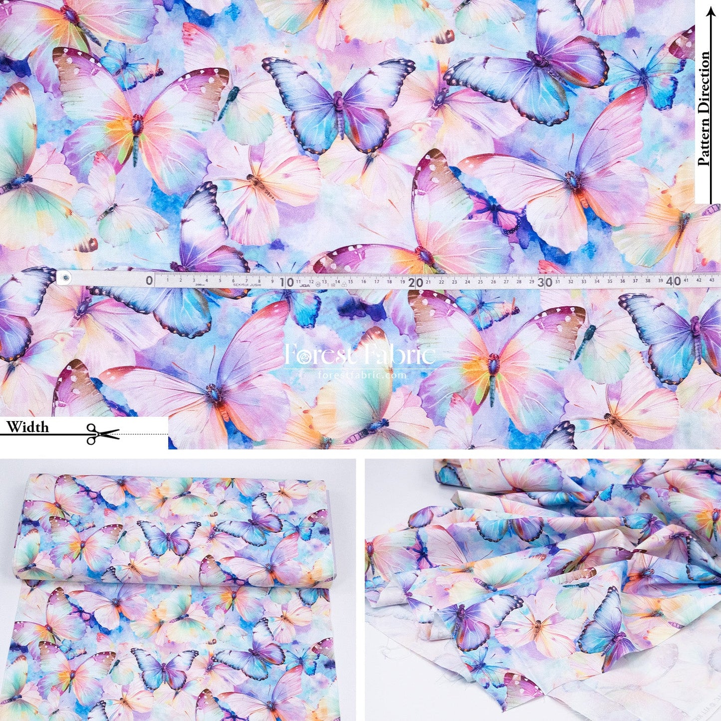 cotton - Ethereal Butterfly Dreams fabric - FO:REST Fabric 布恩堂Liberty fabrictana lawnjapanese fabricykk zipper