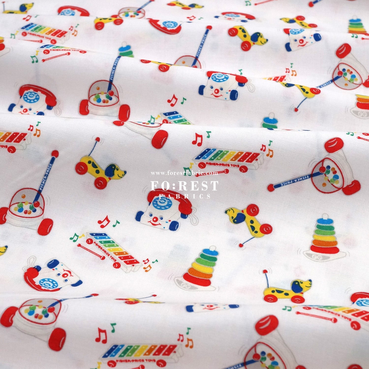 cotton - Fisher Price fabric - FO:REST Fabric 布恩堂Liberty fabrictana lawnjapanese fabricykk zipper