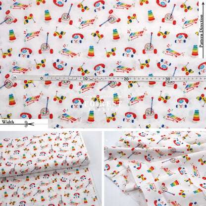 cotton - Fisher Price fabric - FO:REST Fabric 布恩堂Liberty fabrictana lawnjapanese fabricykk zipper