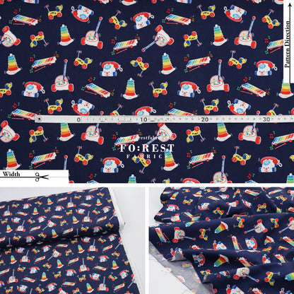cotton - Fisher Price fabric - FO:REST Fabric 布恩堂Liberty fabrictana lawnjapanese fabricykk zipper