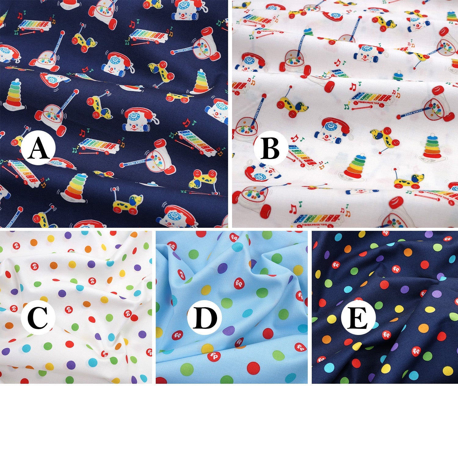 cotton - Fisher Price fabric - FO:REST Fabric 布恩堂Liberty fabrictana lawnjapanese fabricykk zipper