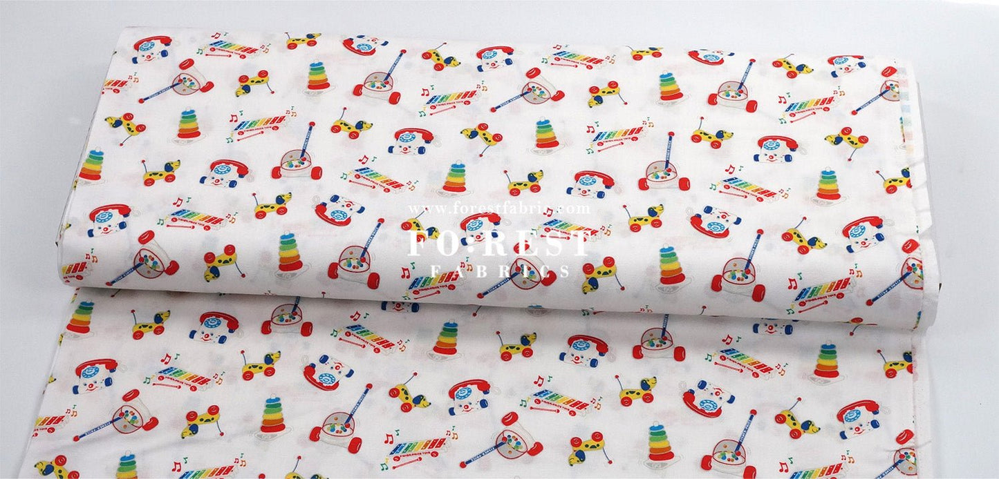cotton - Fisher Price fabric - FO:REST Fabric 布恩堂Liberty fabrictana lawnjapanese fabricykk zipper