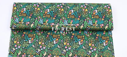 cotton - Flat Leaf fabric - FO:REST Fabric 布恩堂Liberty fabrictana lawnjapanese fabricykk zipper