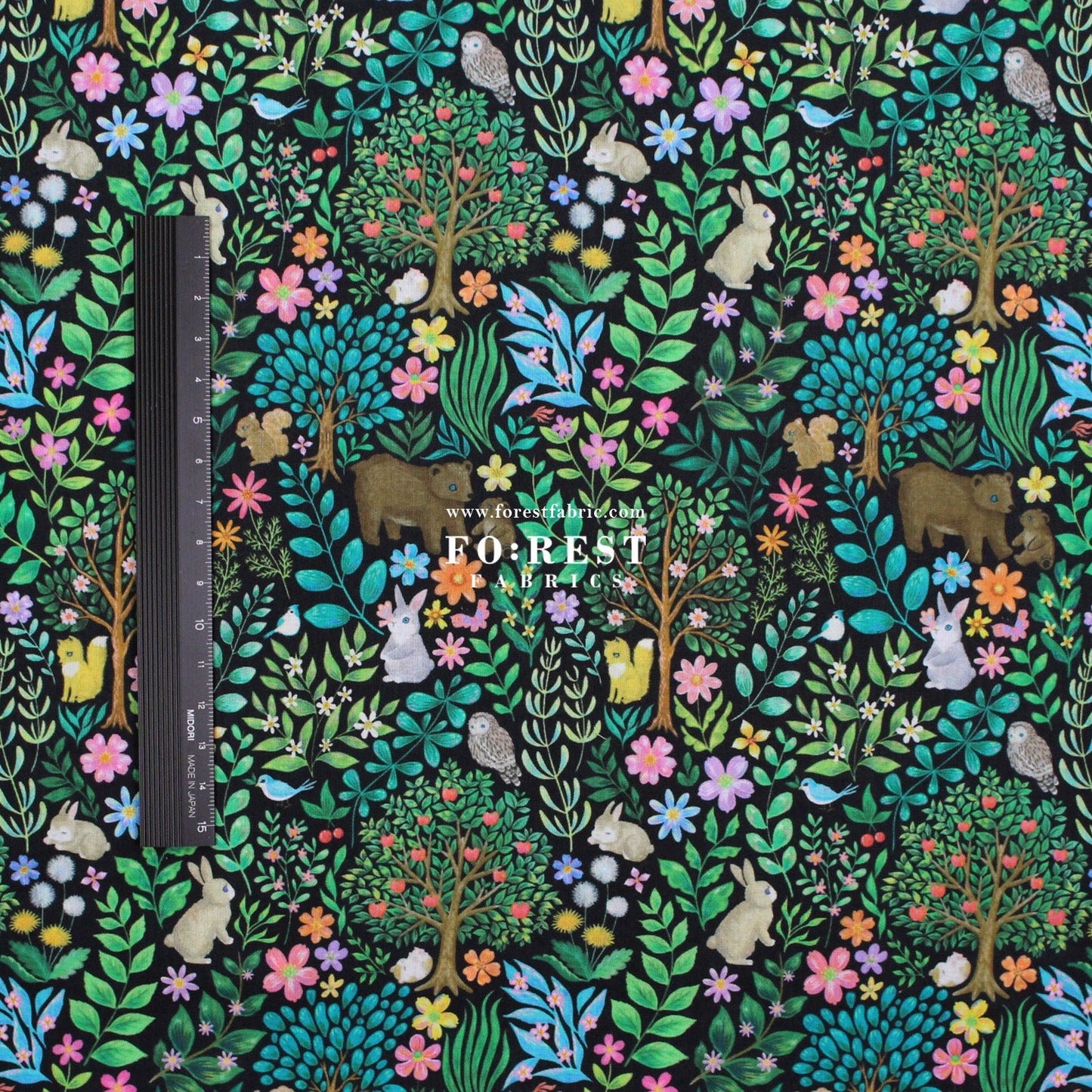 cotton - Flat Leaf fabric - FO:REST Fabric 布恩堂Liberty fabrictana lawnjapanese fabricykk zipper