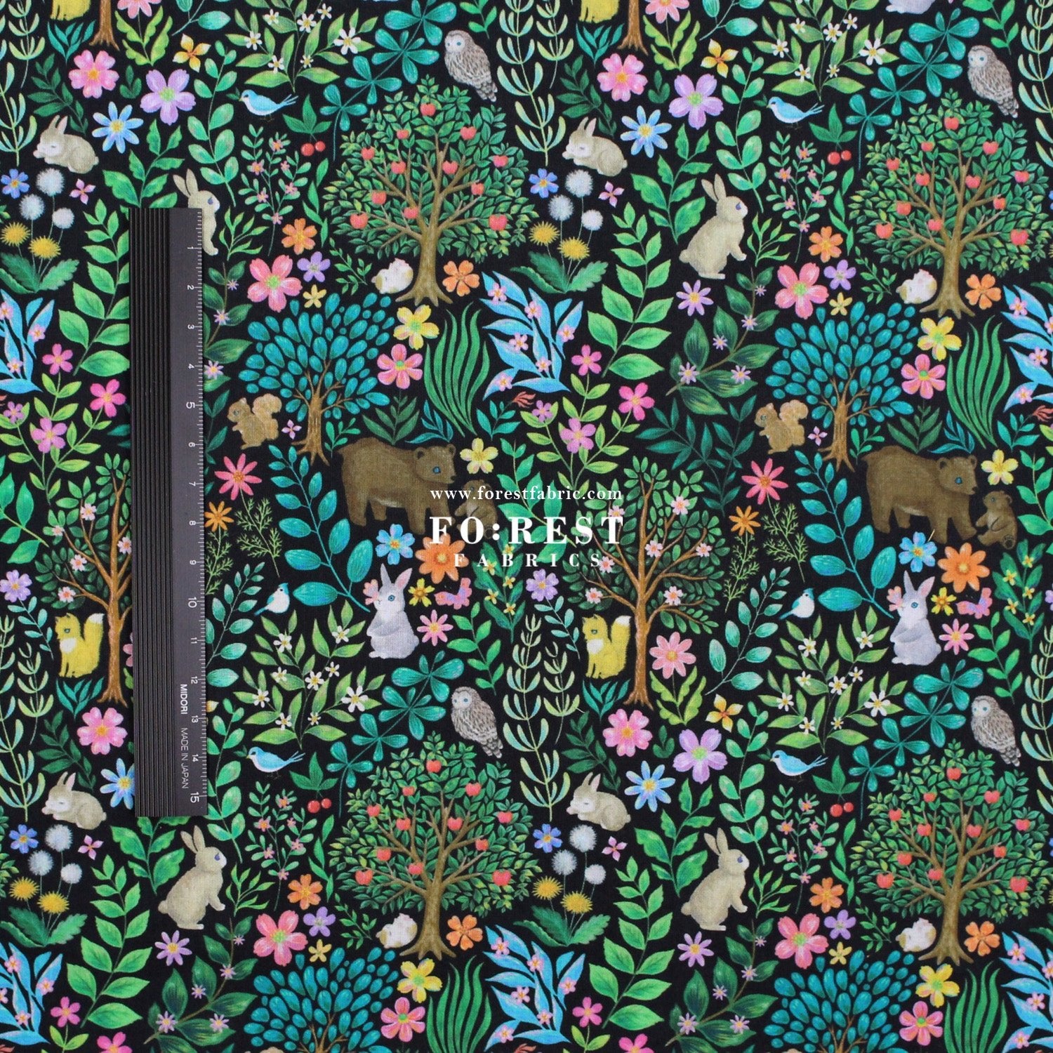 cotton - Flat Leaf fabric - FO:REST Fabric 布恩堂Liberty fabrictana lawnjapanese fabricykk zipper