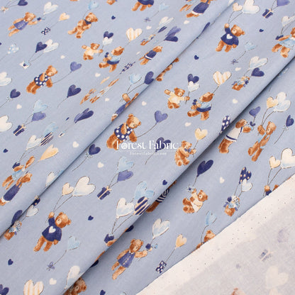 cotton - Floating Dreams Teddy Bears fabric - FO:REST Fabric 布恩堂Liberty fabrictana lawnjapanese fabricykk zipper
