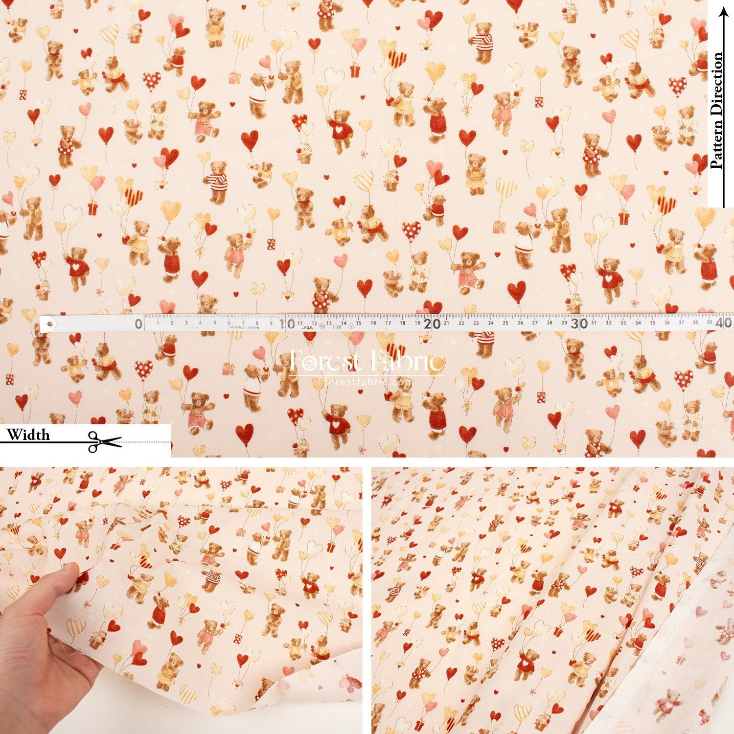 cotton - Floating Dreams Teddy Bears fabric - FO:REST Fabric 布恩堂Liberty fabrictana lawnjapanese fabricykk zipper