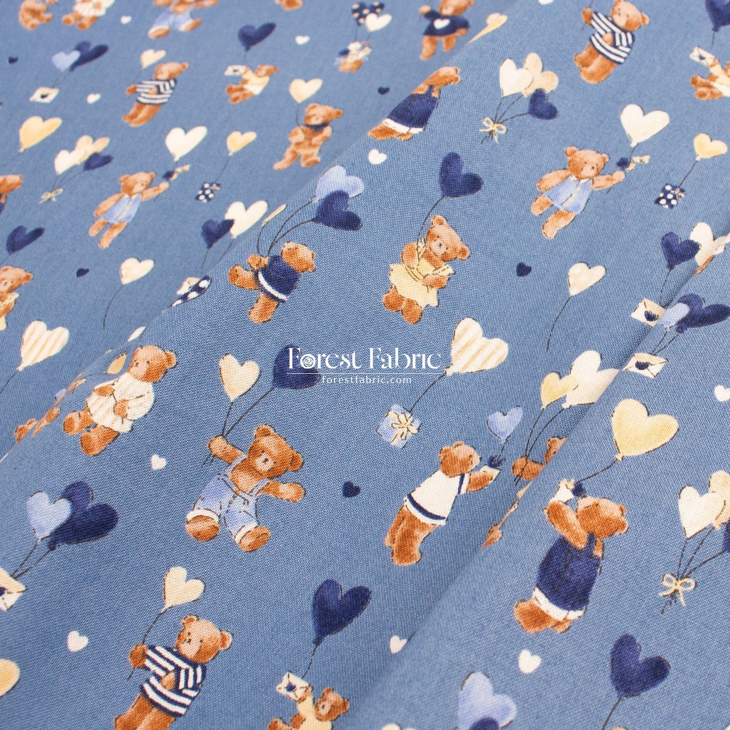 cotton - Floating Dreams Teddy Bears fabric - FO:REST Fabric 布恩堂Liberty fabrictana lawnjapanese fabricykk zipper